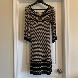 Julian Taylor Black and Gold Dress.